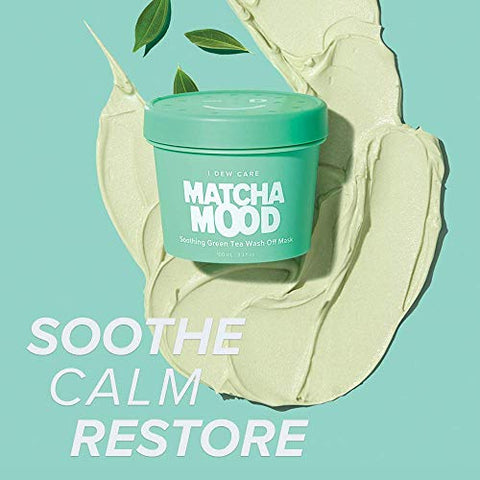 I DEW CARE Matcha Mood Soothing Green Tea Wash-Off Facial Clay Mask