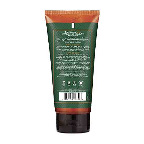 SheaMoisture Beard Wash for a Full Beard Maracuja Oil & Shea Butter to Deep Clean and Refresh Beards 6 oz
