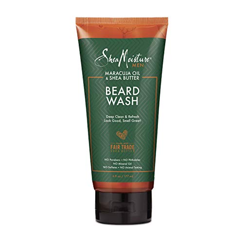 SheaMoisture Beard Wash for a Full Beard Maracuja Oil & Shea Butter to Deep Clean and Refresh Beards 6 oz