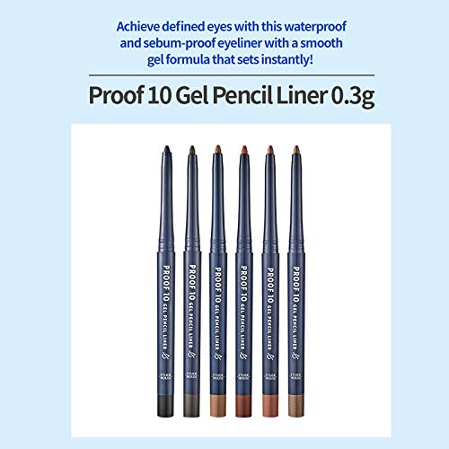 Proof 10 Gel Pencil Liner #6 Honey Bronze - Waterproof & Smudge Free Eyeliner