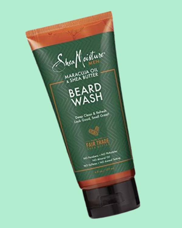 SheaMoisture Beard Wash for a Full Beard Maracuja Oil & Shea Butter to Deep Clean and Refresh Beards 6 oz