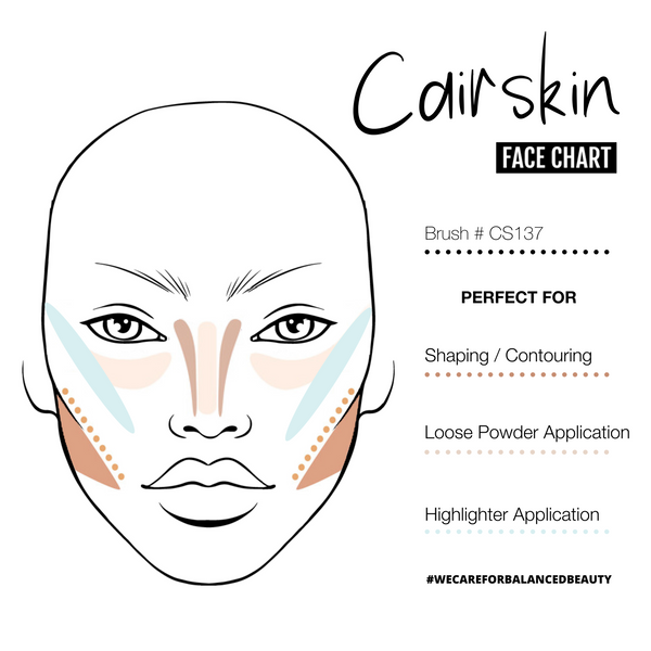 CAIRSKIN CS137 - Flat Shape & Contour Brush