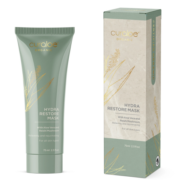 Aloe Vera, Reishi Mushroom, Cacao & Argan Organic Hydra Restore Mask