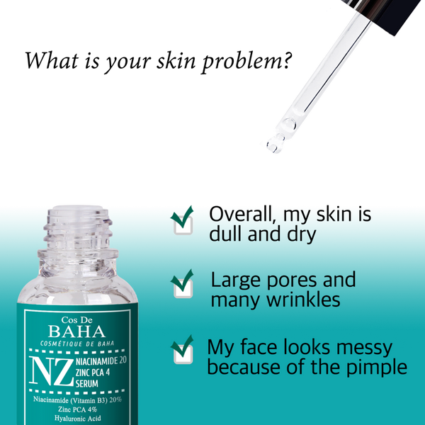 Niacinamide 20% + Zinc 4% Serum for Face - Pore Reducer + Uneven Skin Tone Treatment (NZ)