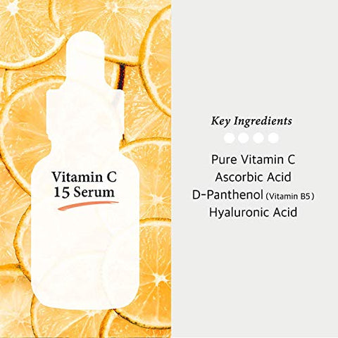 Vitamin C + L-Ascorbic Acid 15% + Vitamin B5 Serum (VA)