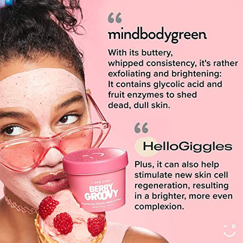 I DEW CARE Berry Groovy Glycolic Acid with Glycerin Wash-Off Clay Mask