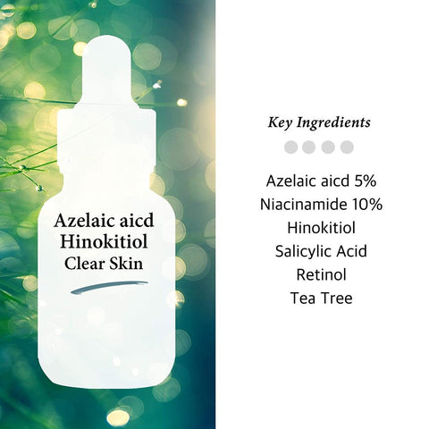 Acne Treatment Intensive Facial Serum with Azelaic acid 5%, Niacinamide 10%, Salicylic Acid, Retinol, Tea Tree (AC)