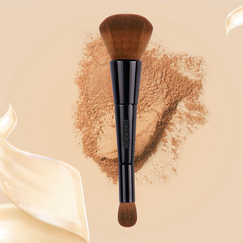 CAIRSKIN CS140 2-in-1 Duo Face & Contour / Concealer Brush - Multi Use Complexion Brush - Vegan Combi Gezicht Make-up Kwast