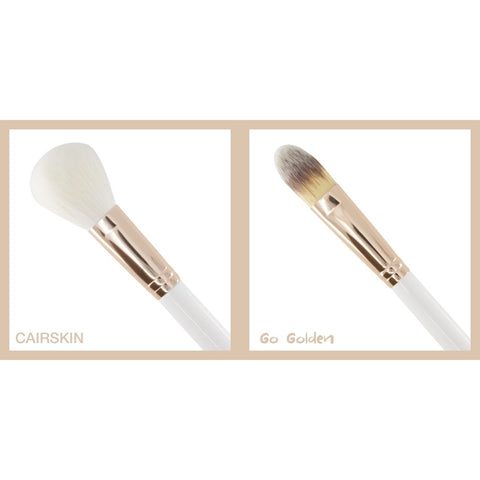 CAIRSKIN Go Golden 10 Face & Eyes Makeup Brush Set
